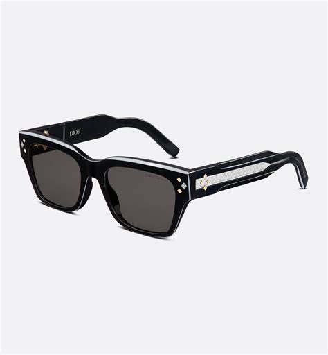 CD Diamond S2I Black Rectangular Sunglasses 